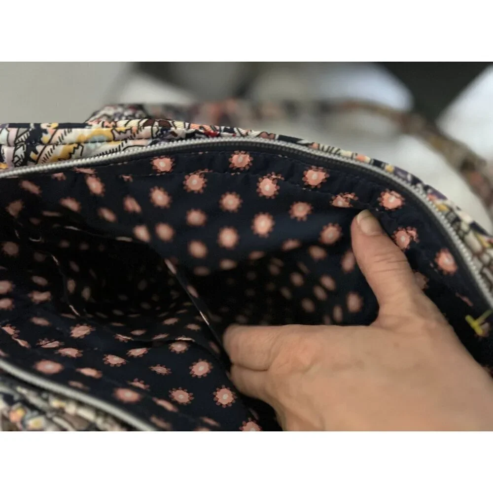 Vera Bradley Tote Handbag Purple Paisley Print All Over 16